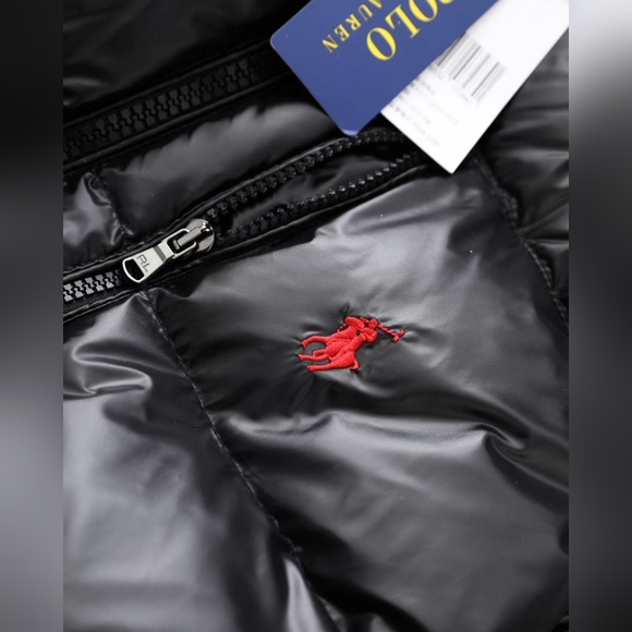 Polo Ralph Lauren Black Detachable Hood Puffer Jacket - Picture 8 of 8